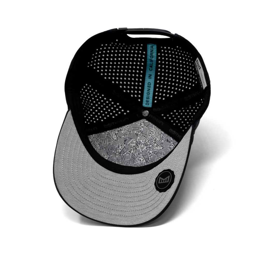 The inside view of the Melin Split Fit Odyssey Brick Hydro hat in black camo Big Image - 5