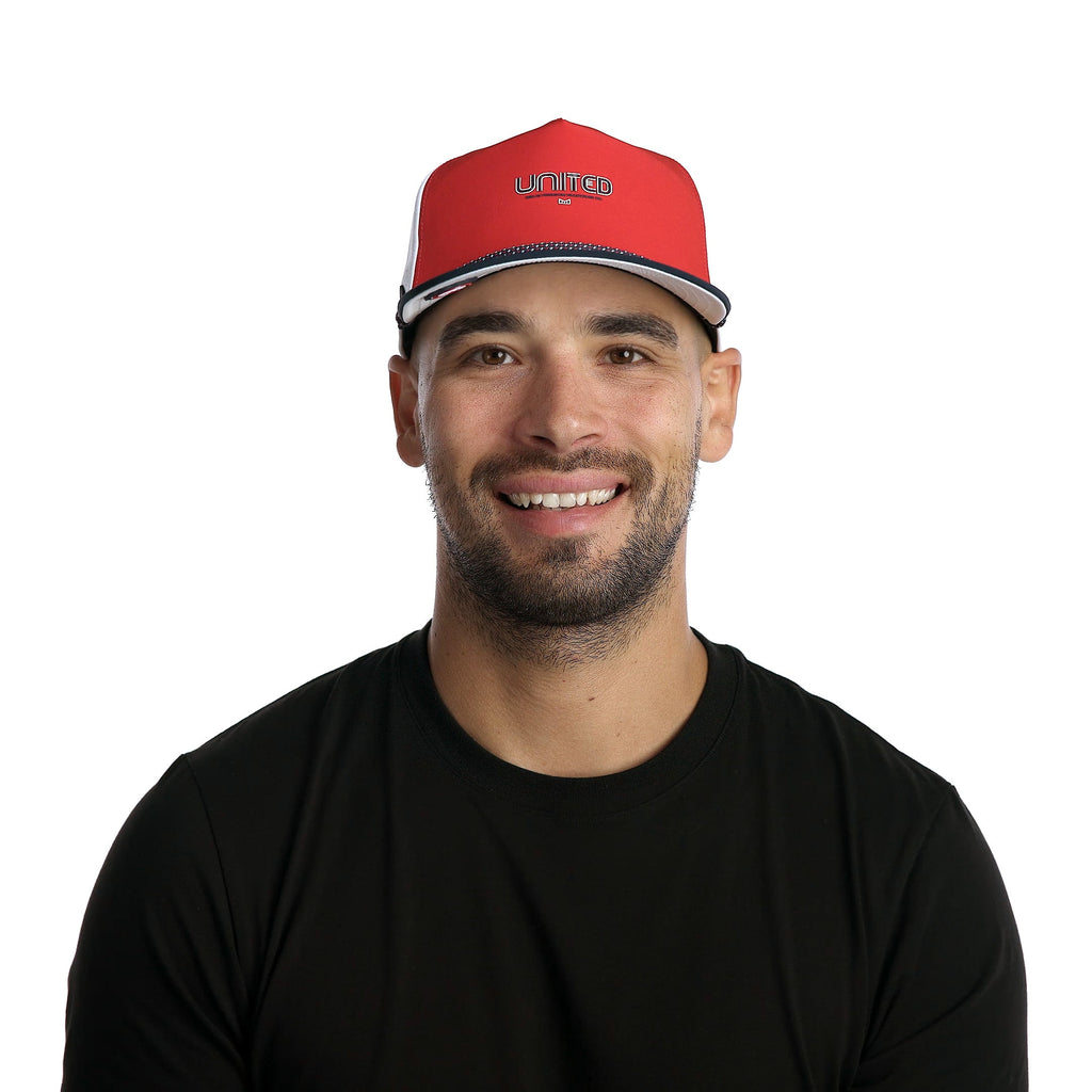 The model-image of melin's Coronado Americana Hydro snapback hat in White / Red / Navy Big Image - 2