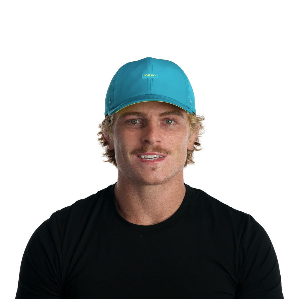 The model-image view of the melin Performance Dad Hat The Legend Hydro  in  Blue Lagoon Big Image - 2