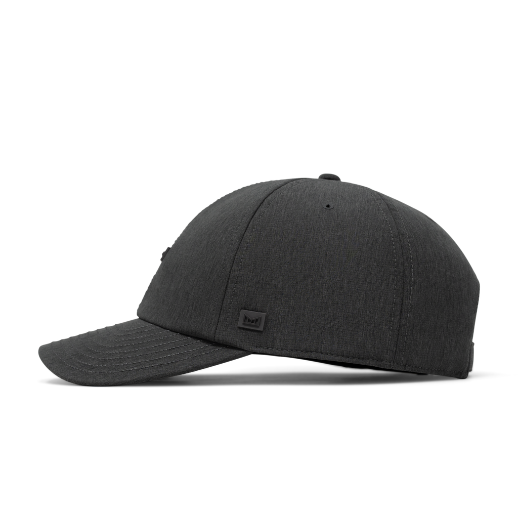 The side view of the melin The Legend Hydro  Performance Dad Hat in  Heather Charcoal Big Image - 4