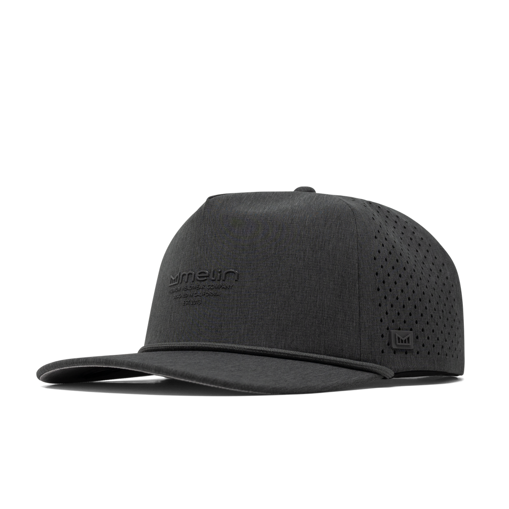 The front, angled view of the melin Coronado Hydrolite  Split Crushed Fit in  Heather Charcoal Big Image - 1