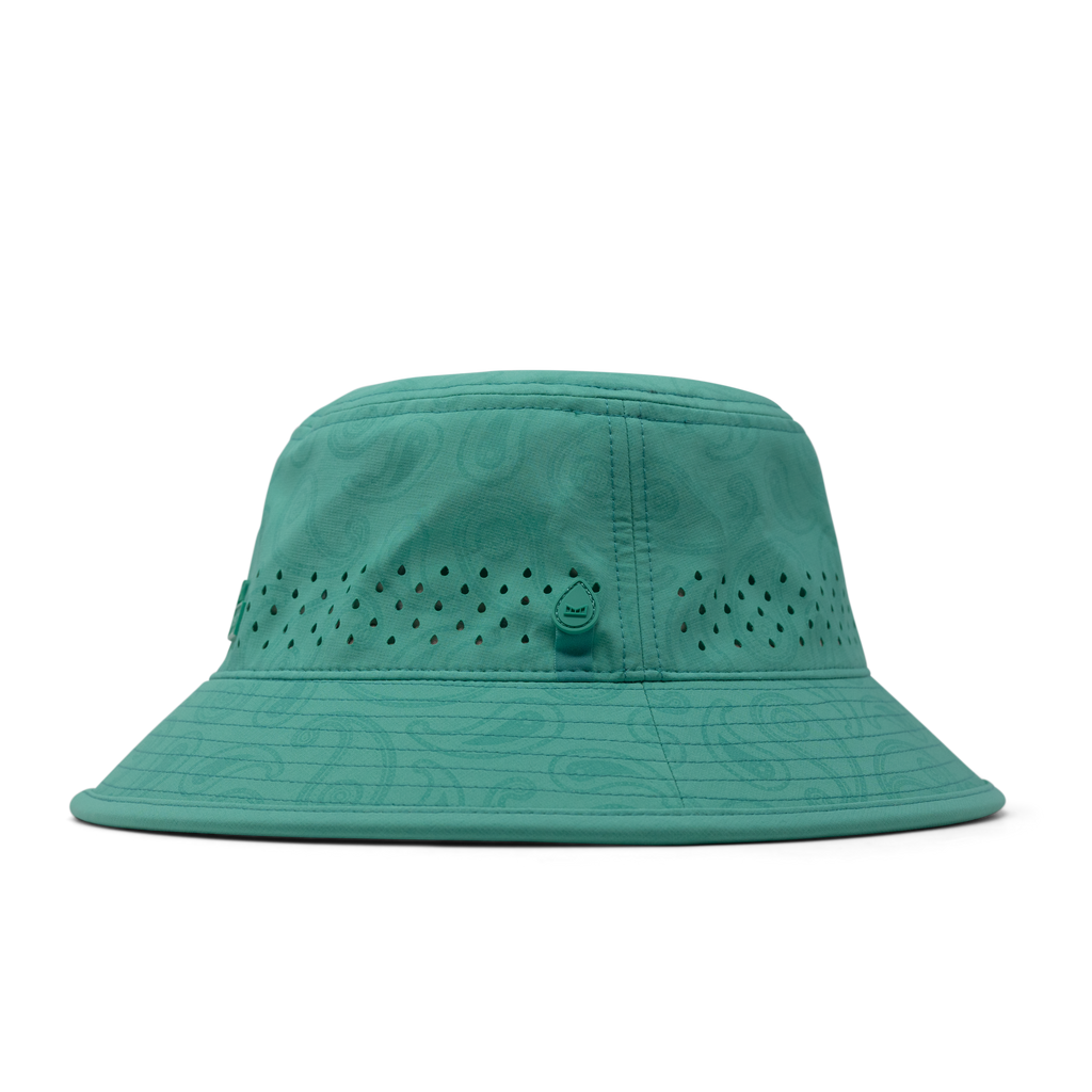 The front view of the melin Bucket Hat Caddy Links Hydro  in  Neon Aqua Big Image - 3