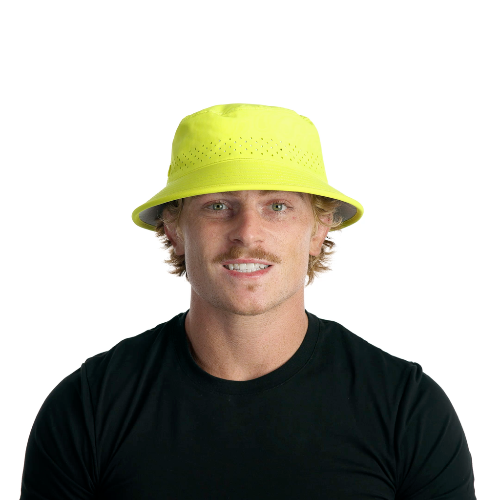 The model-image of the Melin Caddy Links Hydro hat in Neon Yellow Big Image - 2