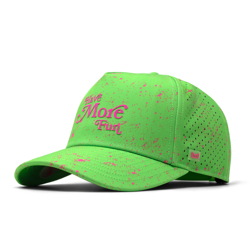 The front, angled view of the melin Odysea Neon Hydro Split Fit in Slime Big Image - 1