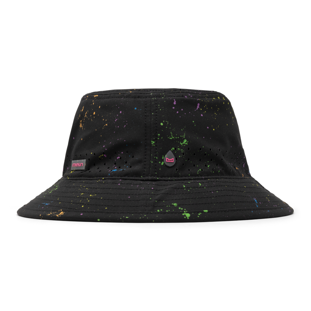 The side view of the melin Caddy Neon Hydro Bucket Hat in Black Big Image - 3