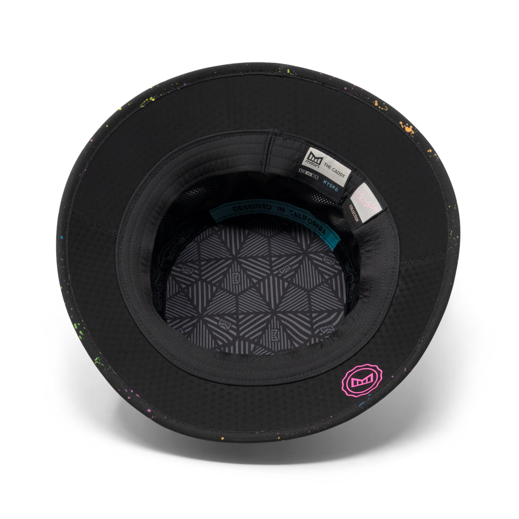 The inside view of the melin Caddy Neon Hydro Bucket Hat in Black Big Image - 5