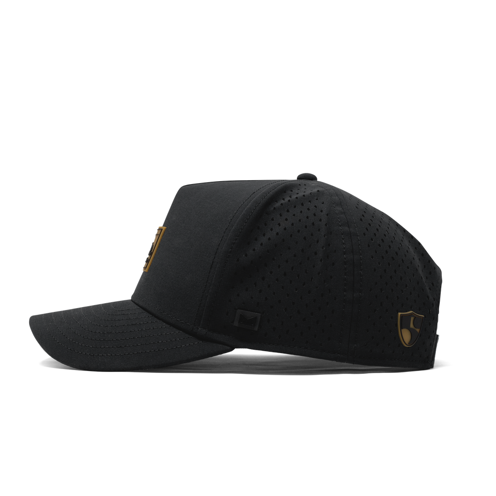 The side view of the melin Odyssey Hi Fives Athlete Hydro  Split Fit in Black Big Image - 3