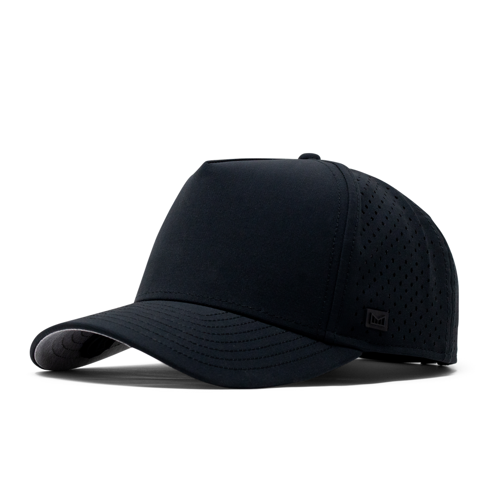 The angled view of the Melin Split Fit Odyssey Hydro hat in dark blue Big Image - 1