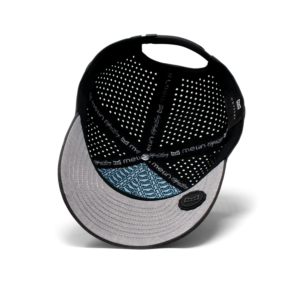 The inside view of the Melin Split Fit Odyssey Hydro hat in dark blue Big Image - 5