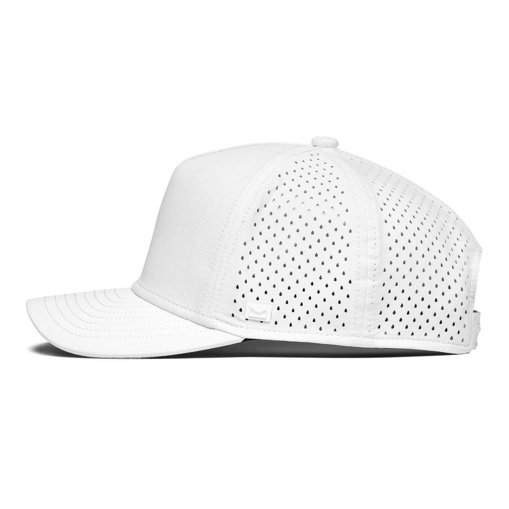 The side view of the Melin Split Fit Odyssey Hydro hat in white Big Image - 3