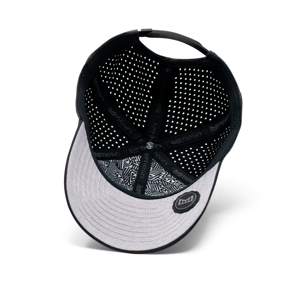 The inside view of the Melin Vintage Fit A-Game Hydro hat in black camo Big Image - 5