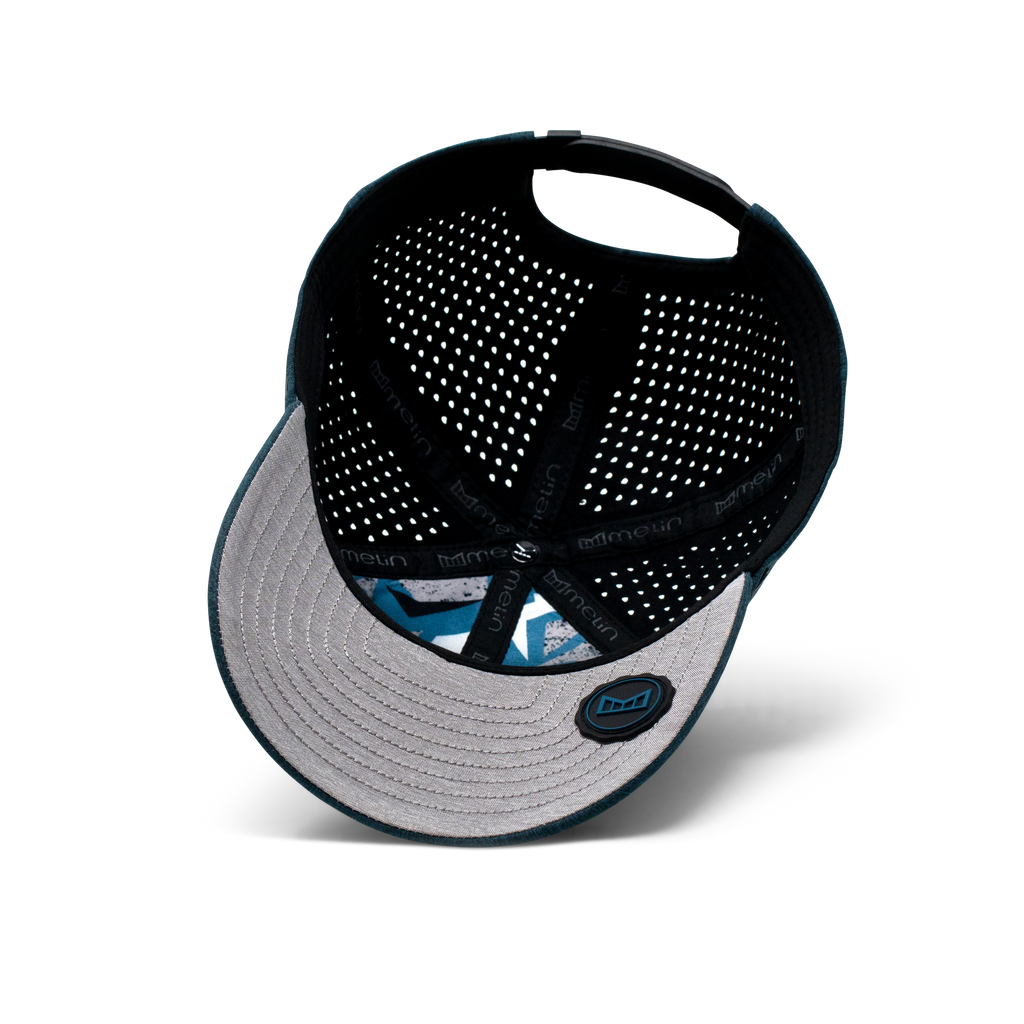 The inside view of the Melin Vintage Fit A-Game Hydro hat in blue Big Image - 5