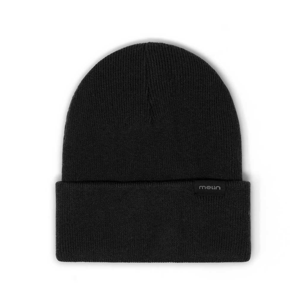 The front of melin's Journey Beanie - Black / Black Big Image - 1