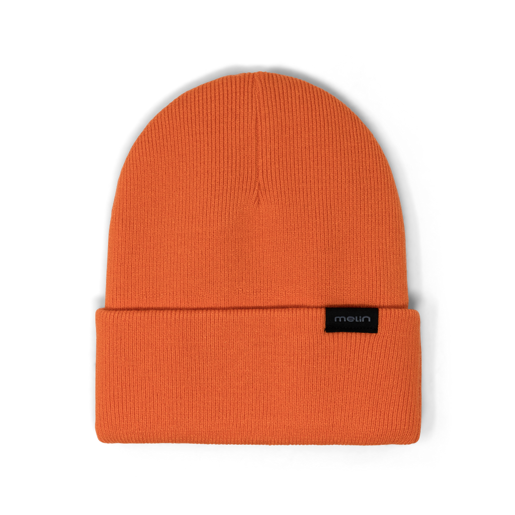 The front view of melin's Journey Beanie - Safety Orange Big Image - 1