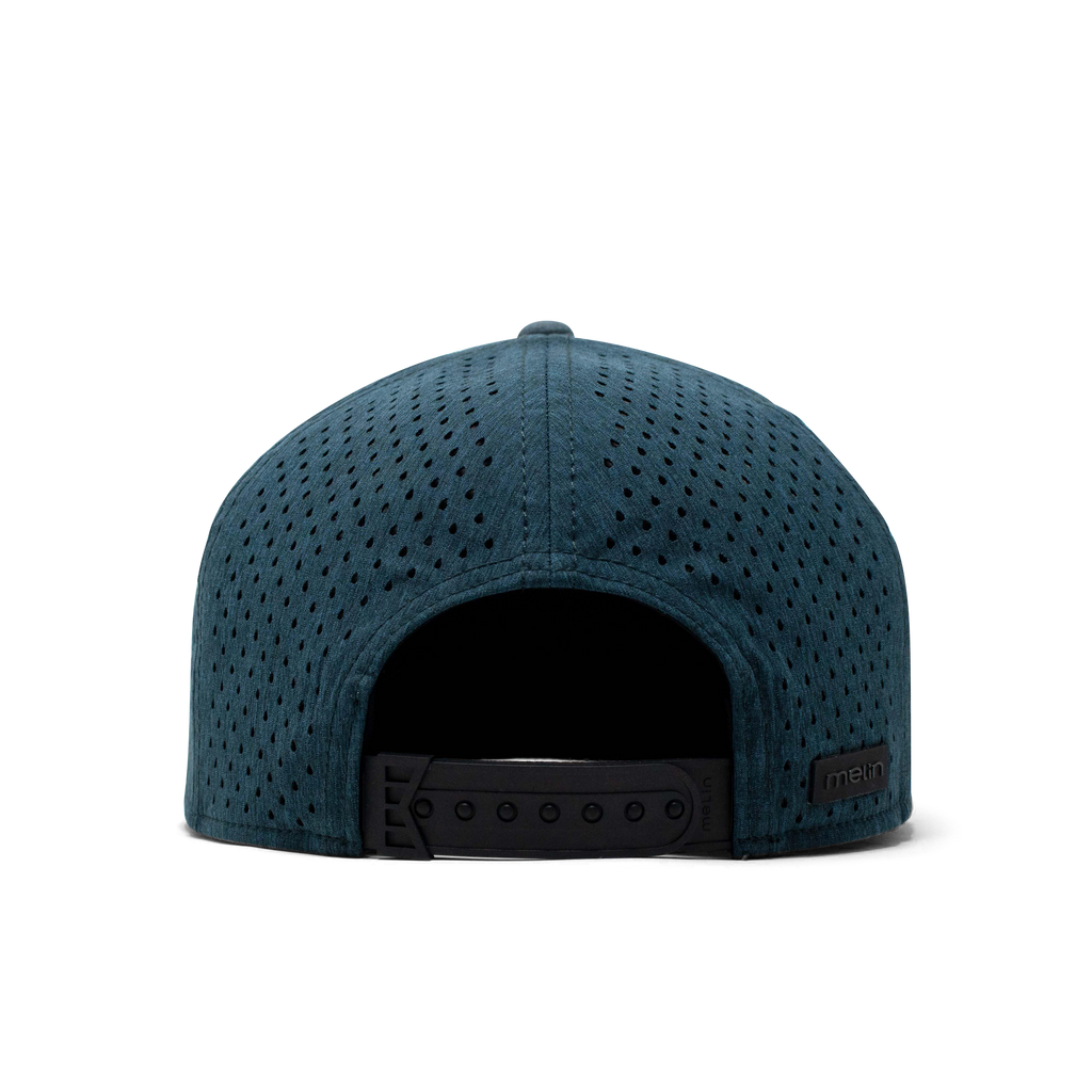 The back view of the Melin Horizon Fit Treches Icon Hydro hat in dark blue Big Image - 4