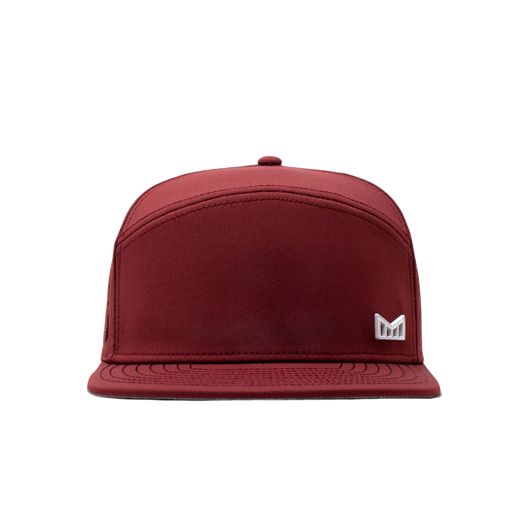 The front view of the Melin Horizon Fit Trenches Icon Hydro hat in maroon Big Image - 2