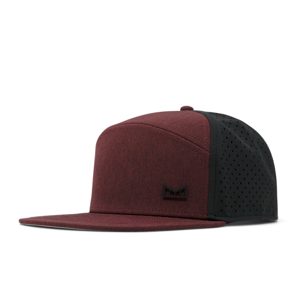 The angled view of melin's Trenches Icon Hydro - Heather Maroon / Black Big Image - 1