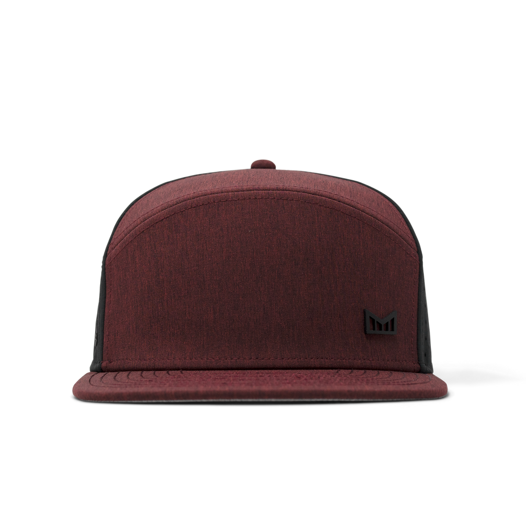 The front view of melin's Trenches Icon Hydro - Heather Maroon / Black Big Image - 2