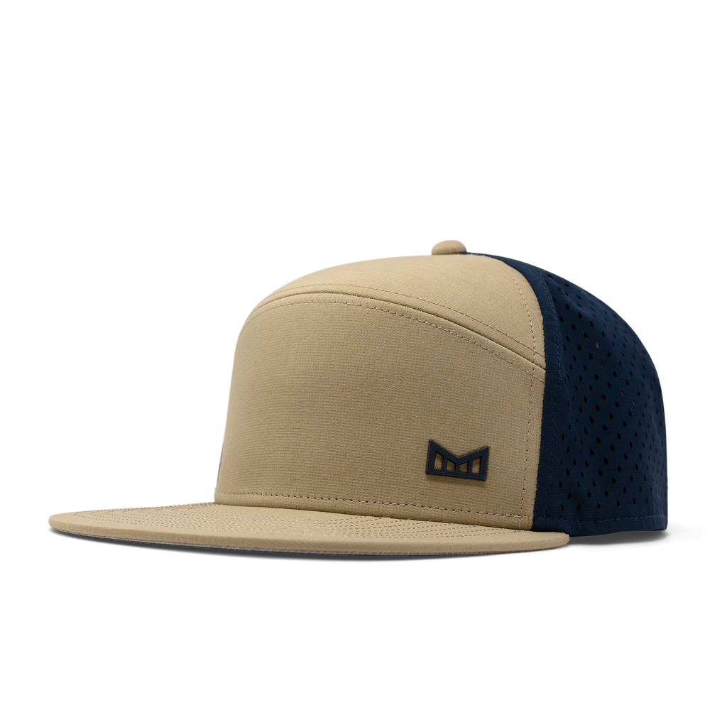 The front, angled view of melin's Trenches Icon Hydro - Khaki / Navy Big Image - 1