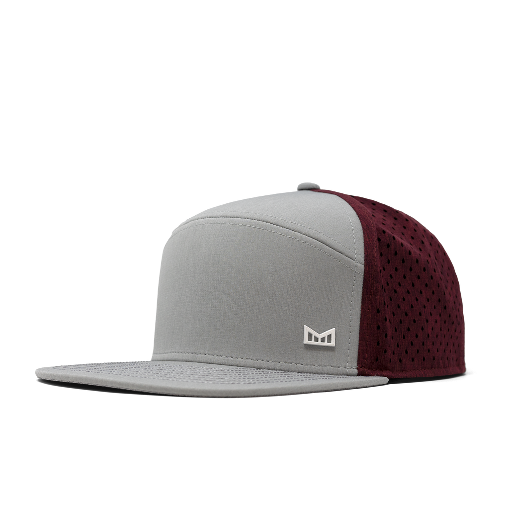 The front, angled view of melin's Trenches Icon Lava Rock Hydro in Light Grey / Maroon Big Image - 1