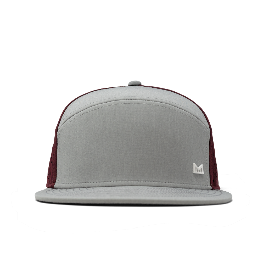 The front view of melin's Trenches Icon Lava Rock Hydro in Light Grey / Maroon Big Image - 2