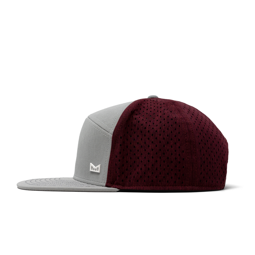 The side view of melin's Trenches Icon Lava Rock Hydro in Light Grey / Maroon Big Image - 3