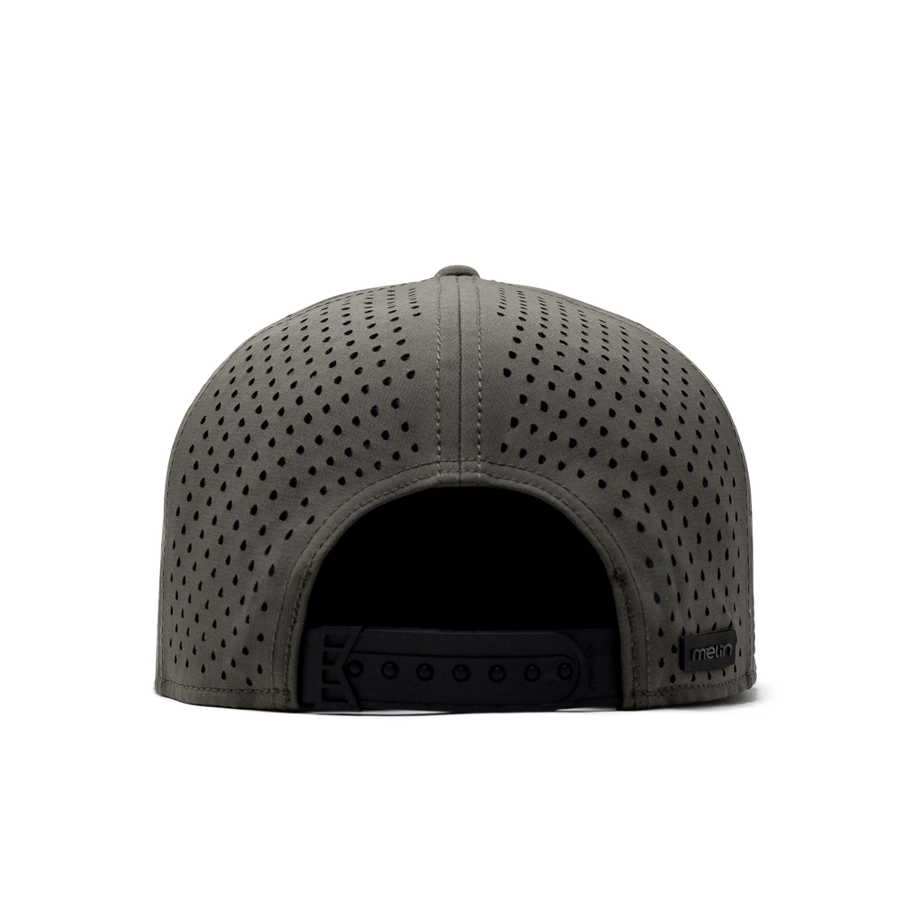 The back view of the Melin Horizon Fit Trenches Icon Hydro hat in green Big Image - 4
