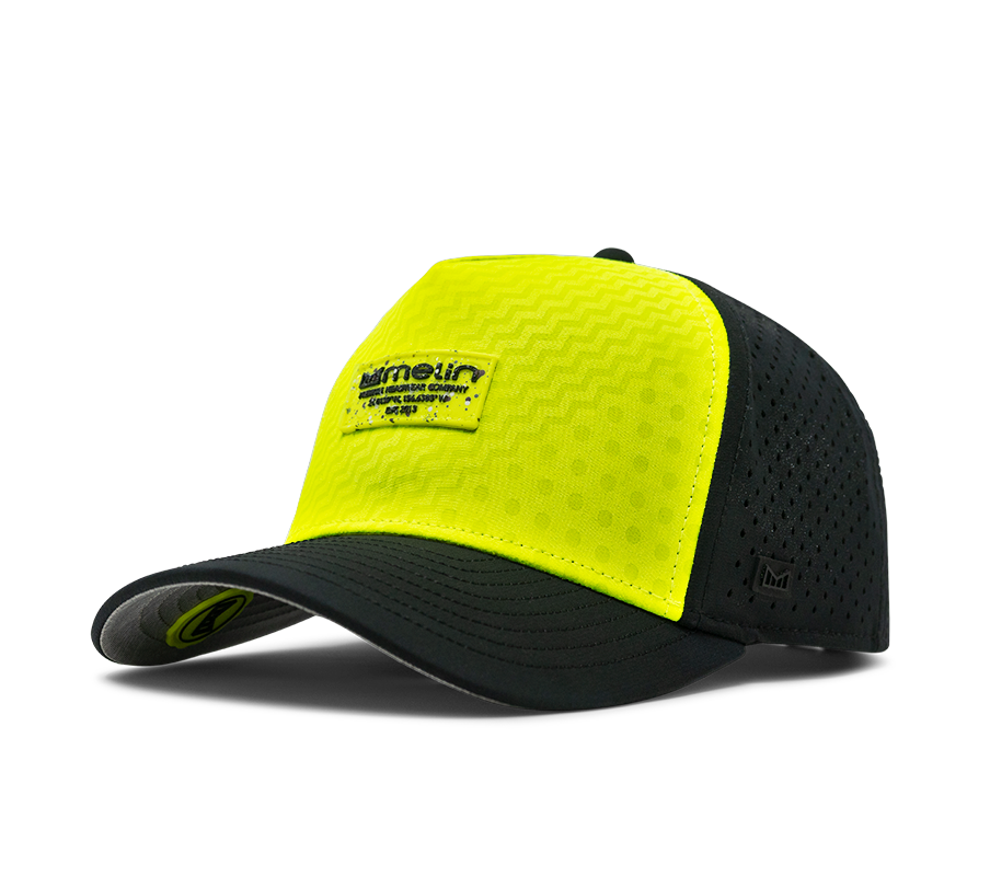 The angled, pattern view of the Odyssey Brick Hydro in Neon Yellow/Black. Big Image - 7