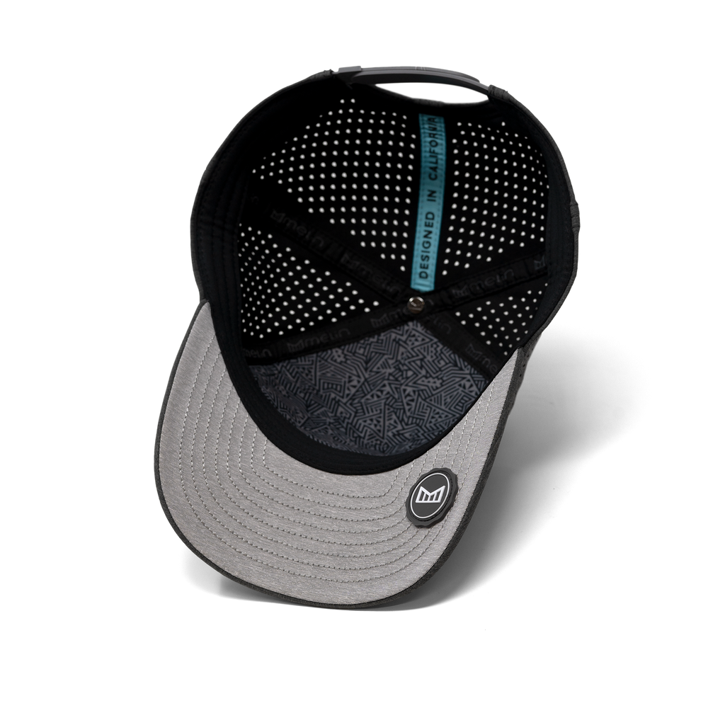 The inside of melin's Odyssey Stacked Hydro hat in Heather Charcoal Big Image - 4