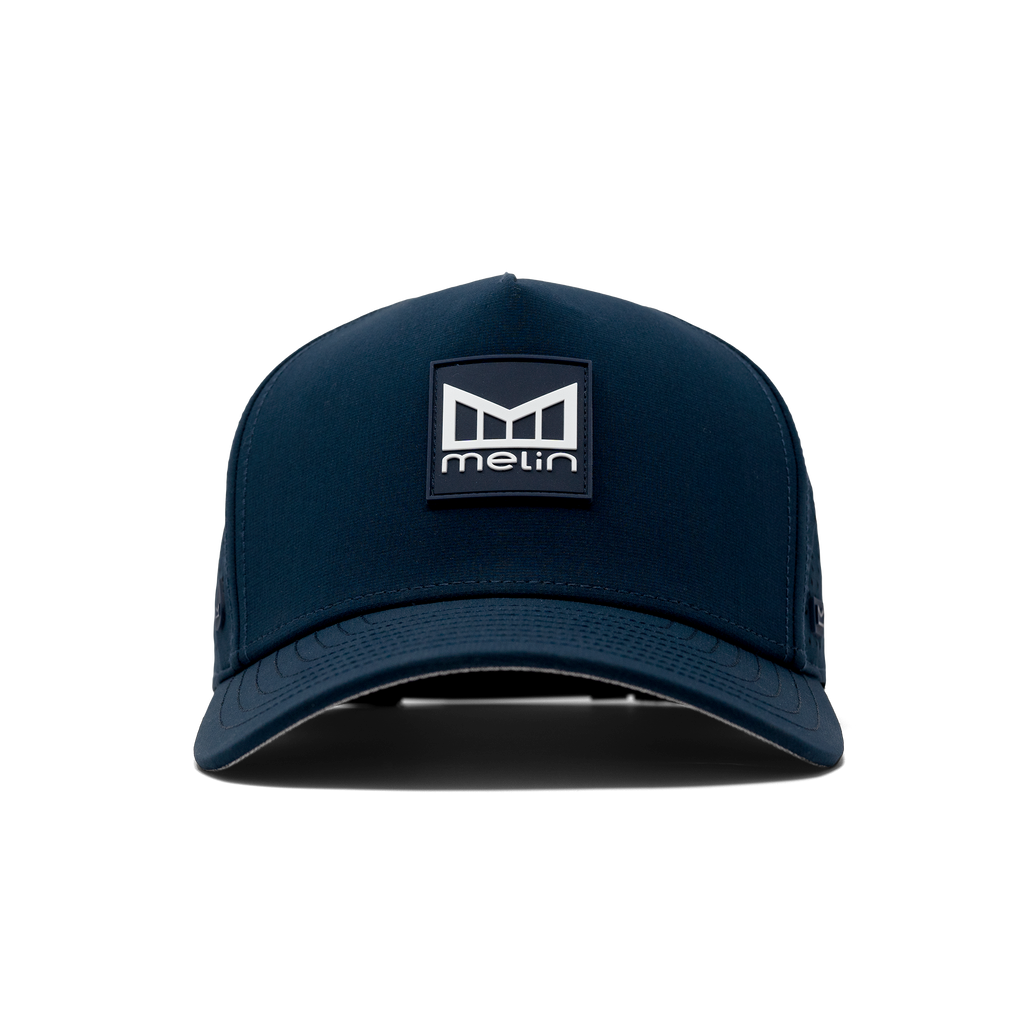 The front of melin's Odyssey Stacked Hydro hat in Navy Big Image - 2