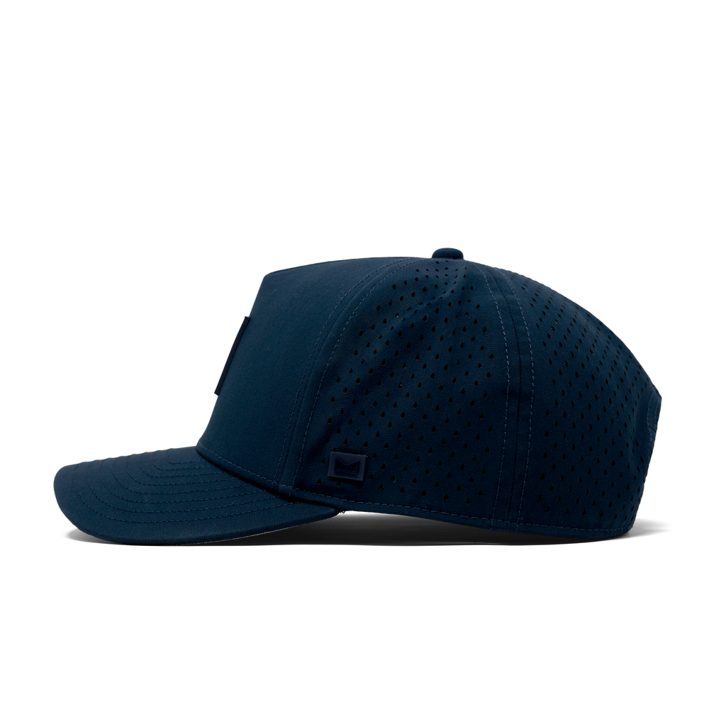 The side of melin's Odyssey Stacked Hydro hat in Navy Big Image - 3