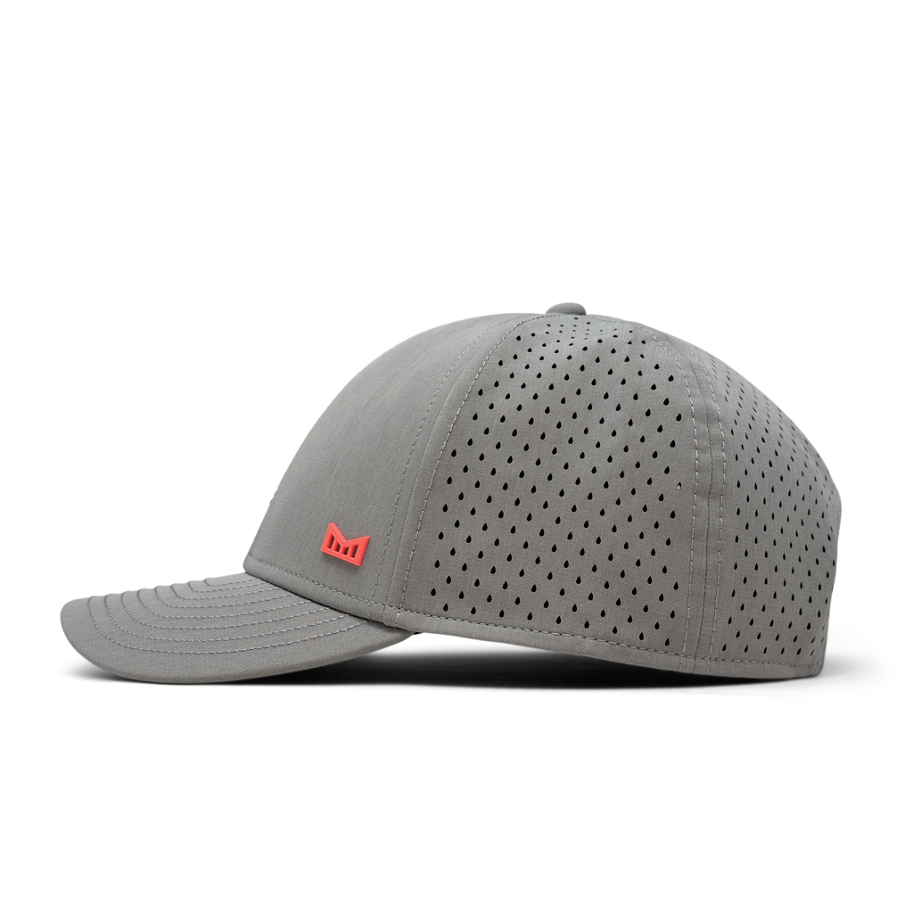 The side view of melin's A-Game Hydro in Heather Grey / Infrared Big Image - 3