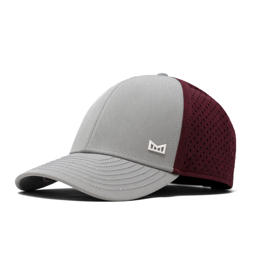 The front, angled view of melin's A-Game Icon Lava Rock Hydro in Light Grey / Maroon Big Image - 1