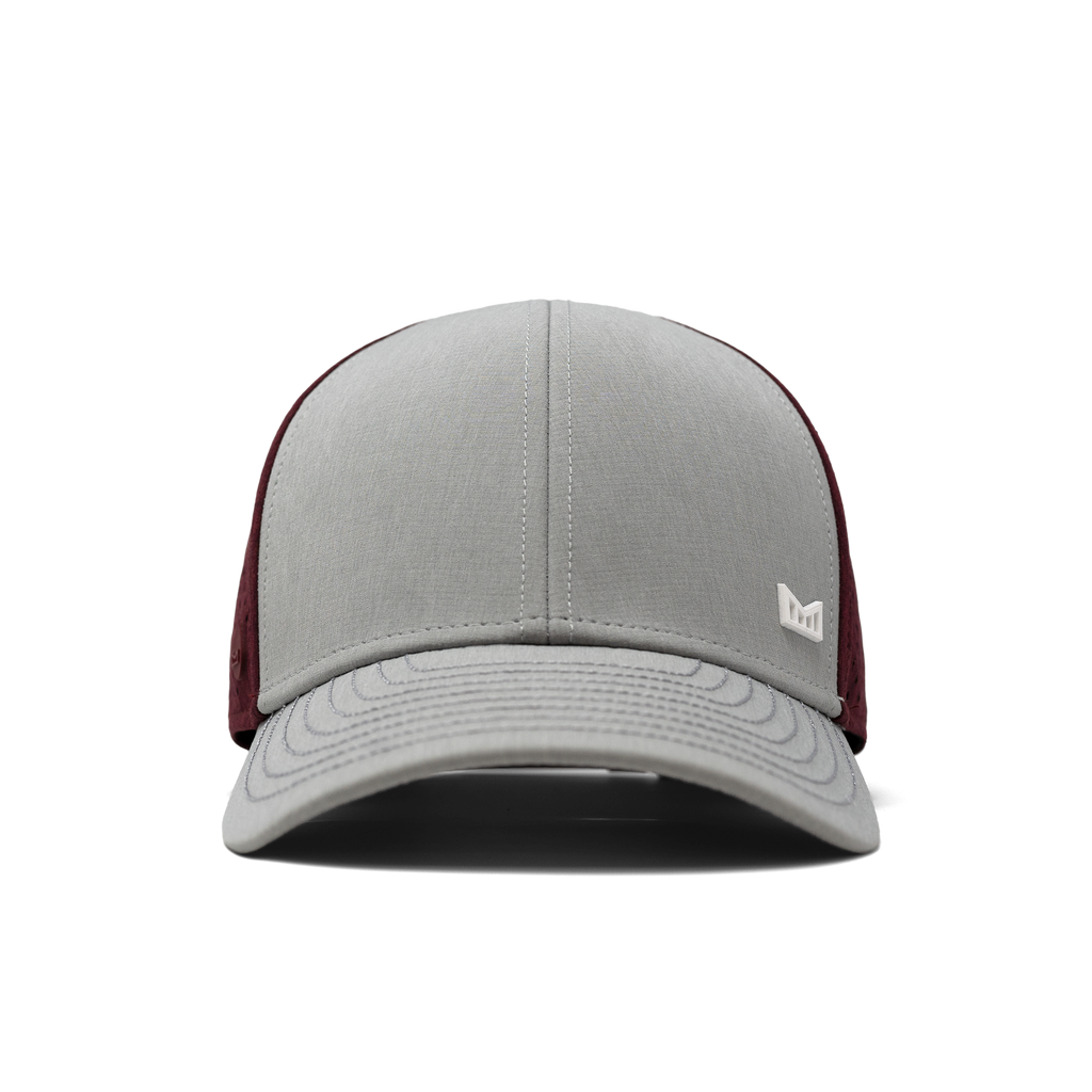 The front view of melin's A-Game Icon Lava Rock Hydro in Light Grey / Maroon Big Image - 2