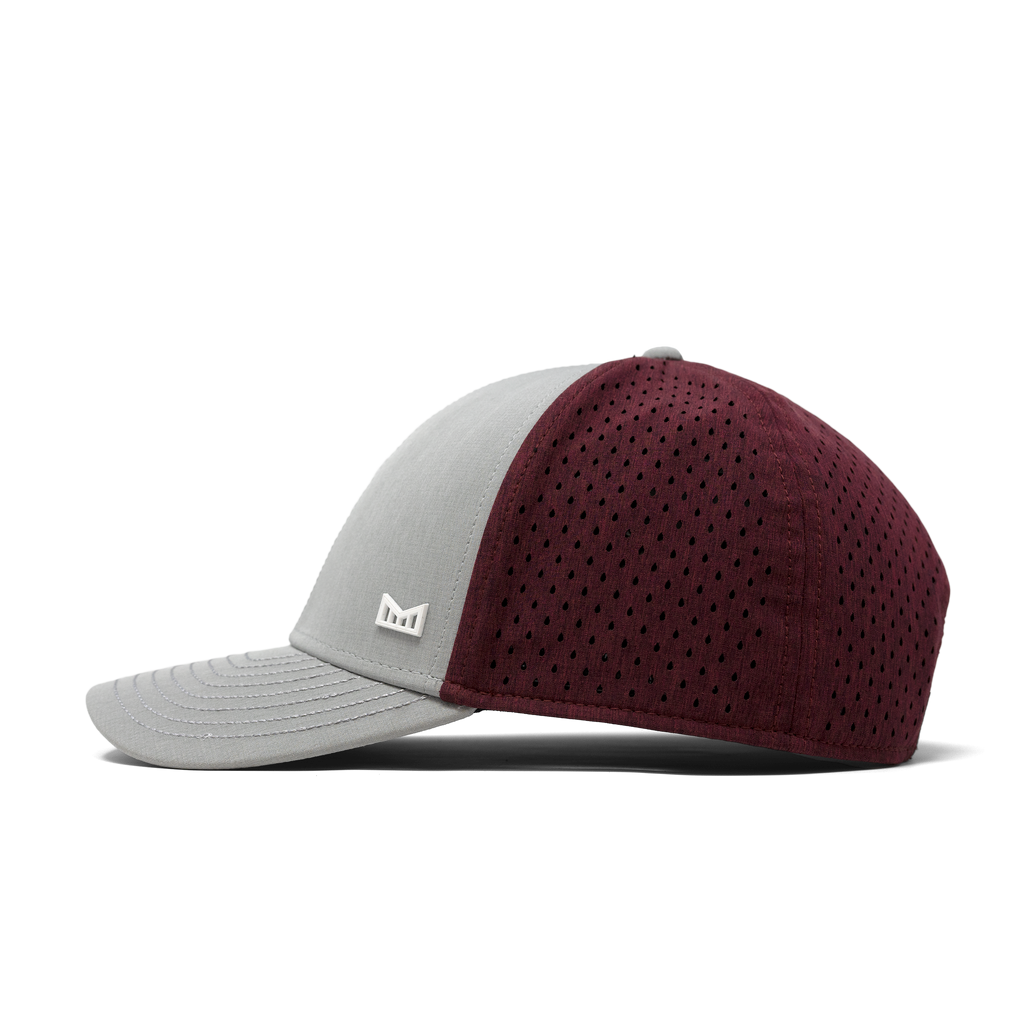 The side view of melin's A-Game Icon Lava Rock Hydro in Light Grey / Maroon Big Image - 3