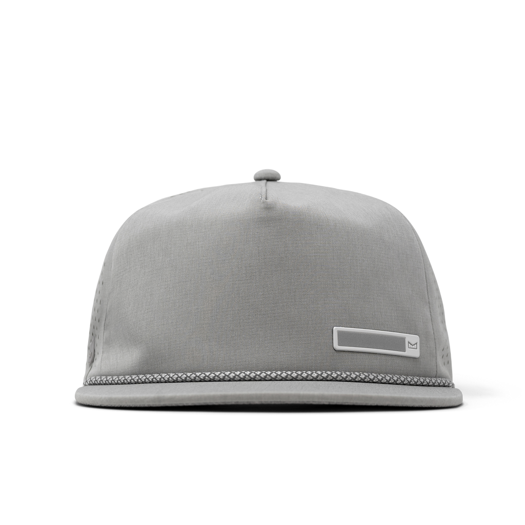 The front view of melin's Coronado Beam Hydro Heather Grey snapback for men and women. Big Image - 2