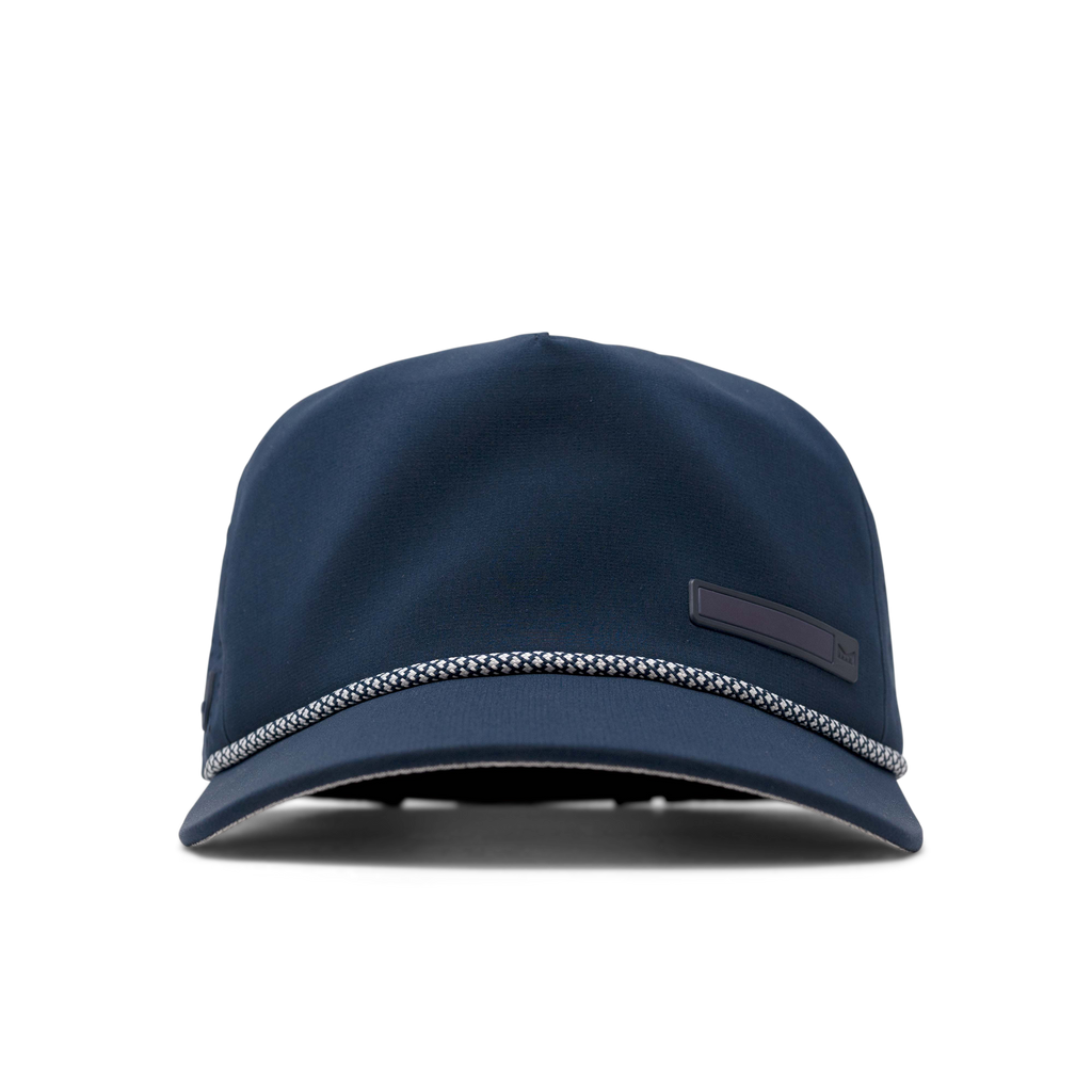 The front, curved bill of melin's Coronado Beam Hydro Navy snapback for men and women. Big Image - 7